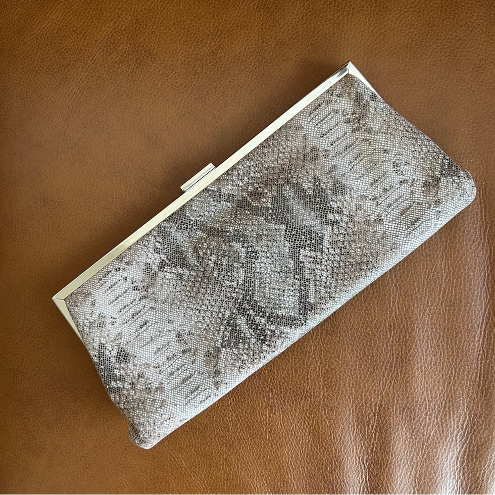 Danier Genuine Leather Snakeskin Clutch